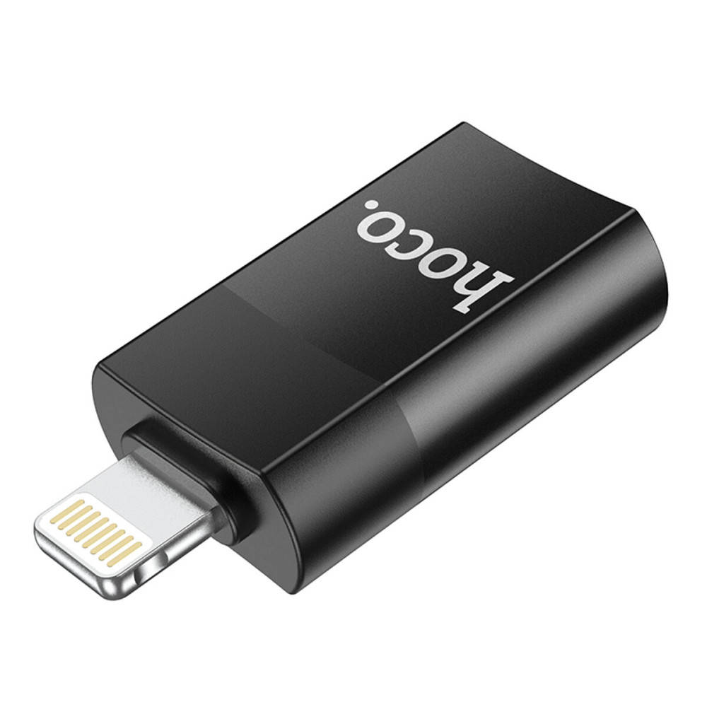 Кабель-перехiдник HOCO UA17 iP Male to USB female USB2.0 adapter Black Київ - фото 4