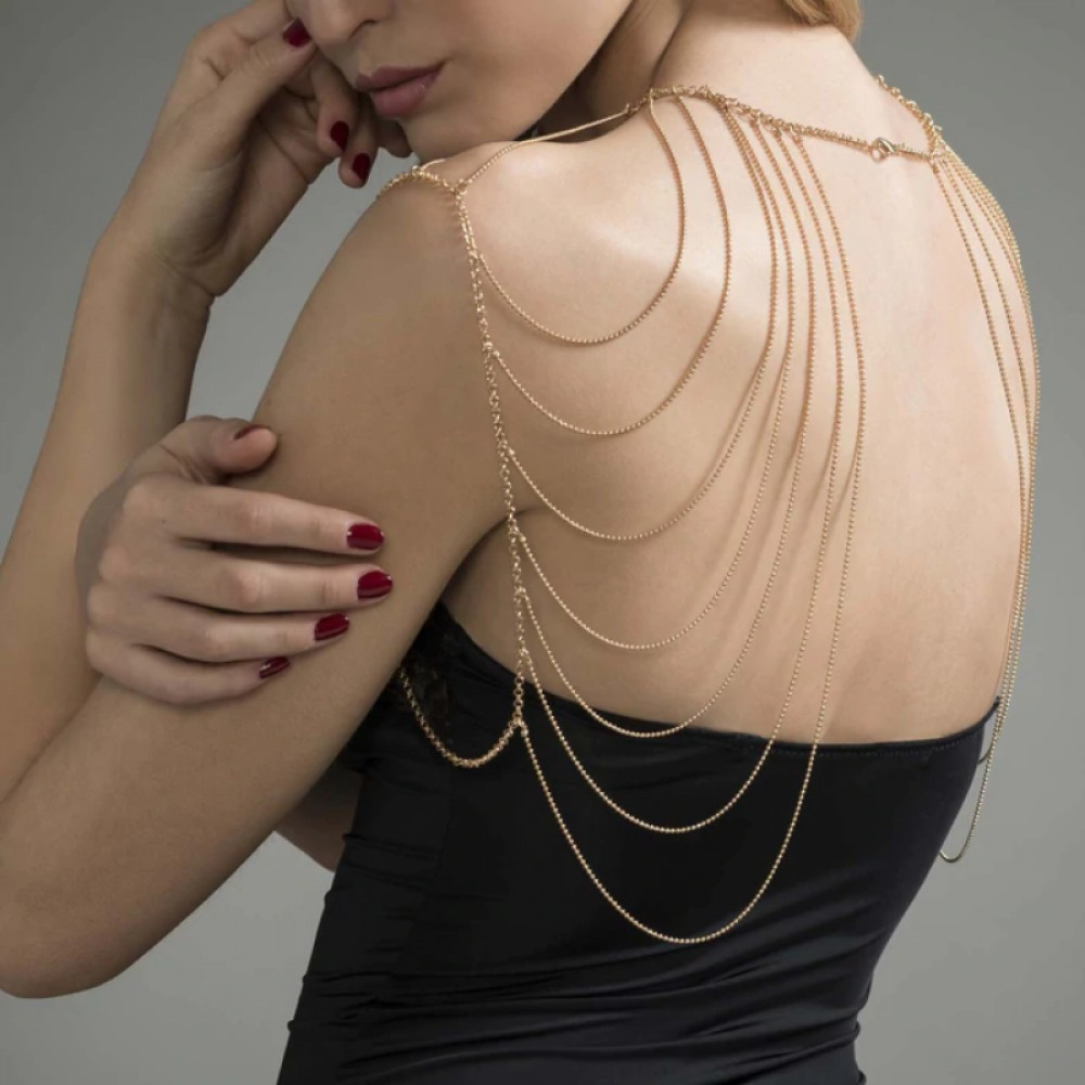 Цепочка на плечи Bijoux Indiscrets золотистая Sex Aura Киев - изображение 1