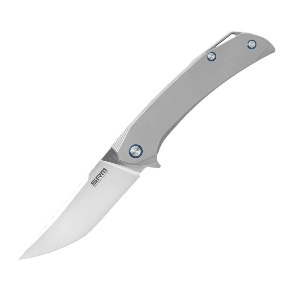 Ніж складаний туристичний SRM Asika, (9.9 см) 154CM / Titanium сірий Київ - фото 1