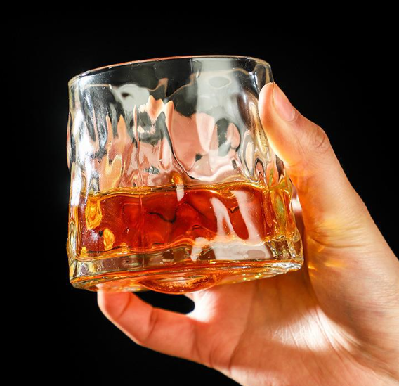 Келих-доф для віскі, що обертається на дерев'яній підставці, склянка Дзиґа Кременчук - фото 6