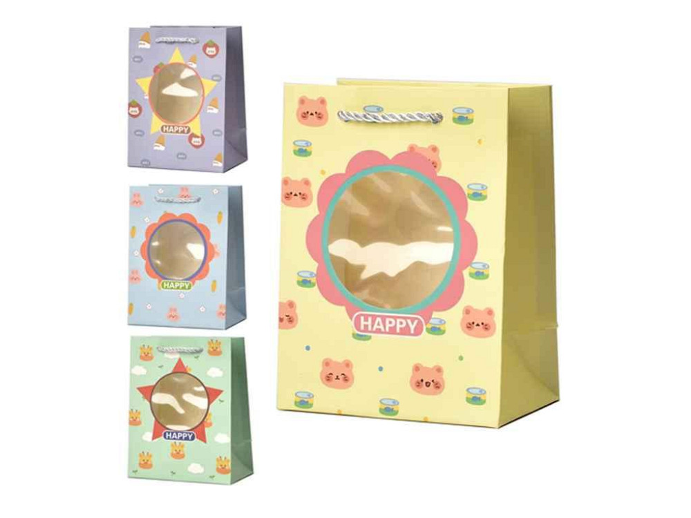 Пакет подарунковий L Happy 33*25*12см R91327-L ТМ STENSON   Solmir Київ - фото 1