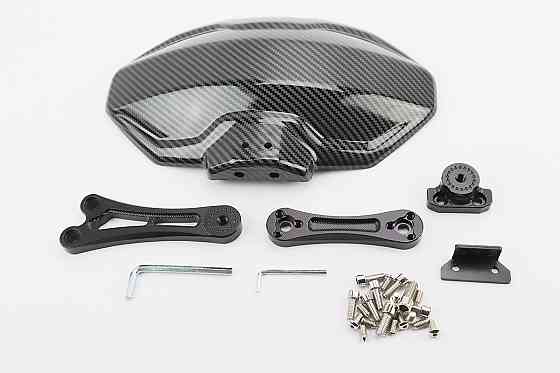 Крило заднє універсальне, чорне кріплення на одну сторону з регулюванням нахилу (бризковик) TUNING, КАРБОН Київ