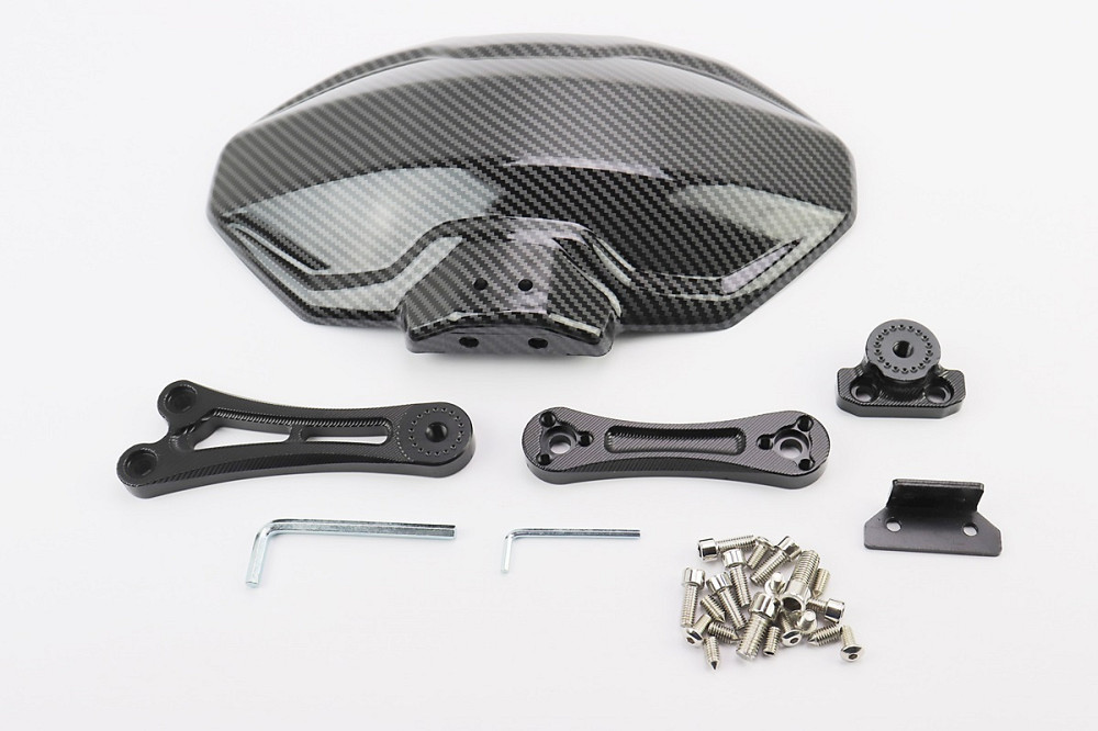 Крило заднє універсальне, чорне кріплення на одну сторону з регулюванням нахилу (бризковик) TUNING, КАРБОН Київ - фото 1