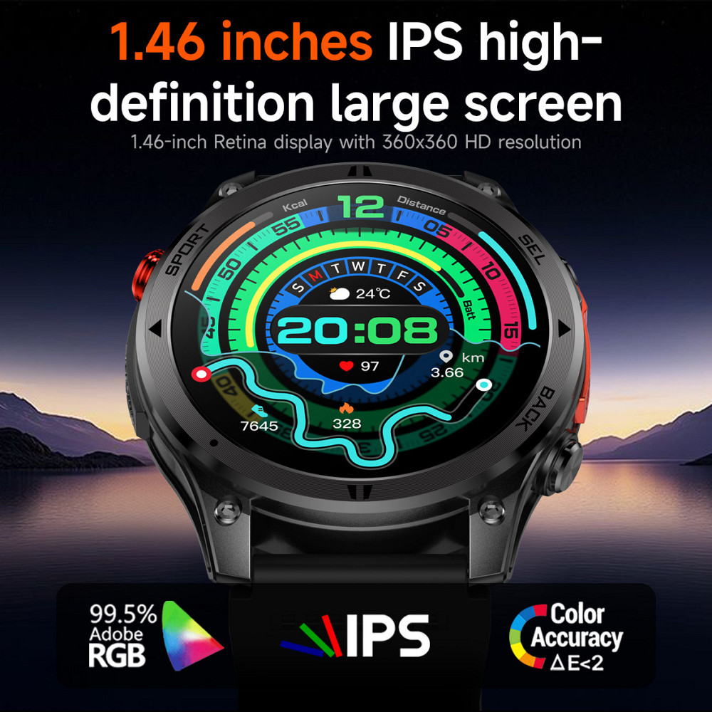 Розумний смарт-годинник Smart Optimus GPS Steel з компасом (2 ремінці) Вінниця - фото 4