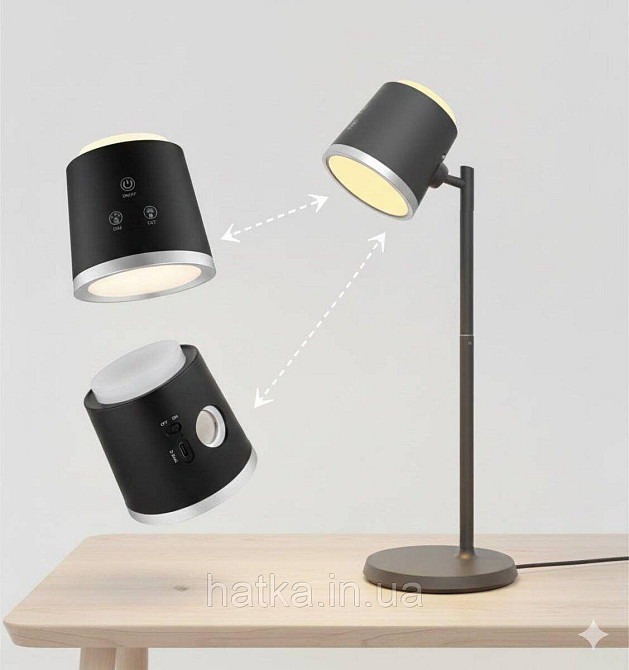 Лампа настільна світлодіодна функціональна Sirius BL-1005 чорна Київ - фото 1