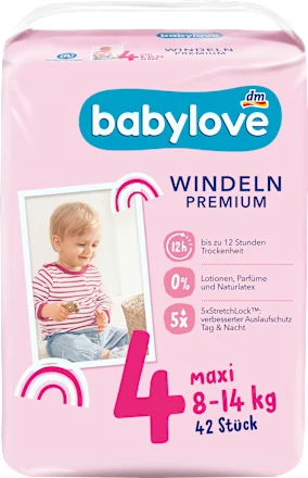 Babylove Підгузки преміум-класу розмір 4 (8-14 кг), 42 шт. Київ