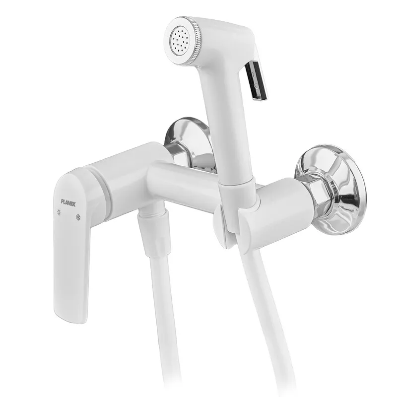 Змішувач для гігієнічного душу Plamix Lucas-222 SET White (з шлангом та лійкою) (Колір білий) (PM6104)   ( 22794 ) Харьков - изображение 1