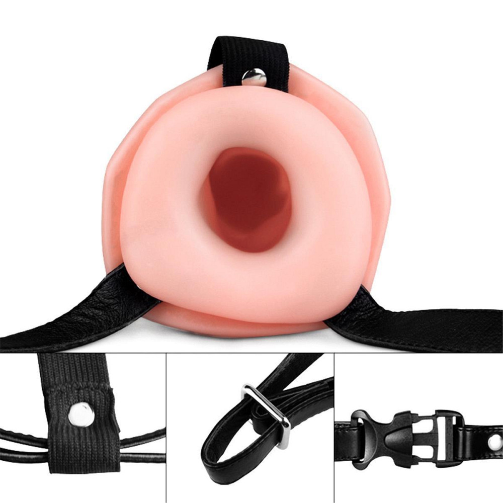 Страпон с вибро пустотелым Unisex Hollow Strap On Sex Aura Киев - изображение 6