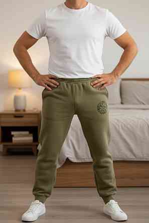 Теплі чоловічі штани фліс койот із кишенями 50 Одеса