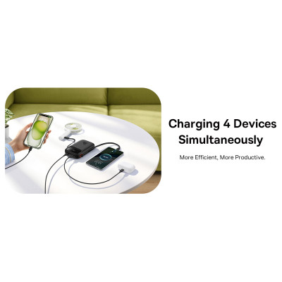 Батарея універсальна Baseus QPow2 20000mAh 30W, with 2*Type-C Cable, White (P10055009213-00) Вінниця - фото 7