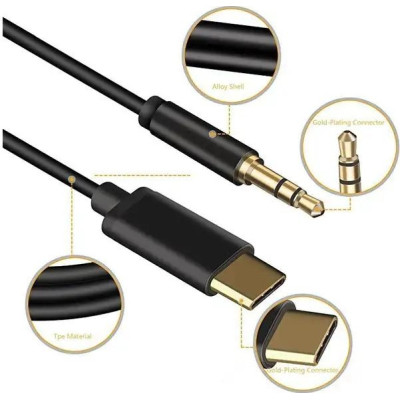 Кабель мультимедійний USB-C to 3.5mm M 1.0m black XoKo (AUX-002-BK) Вінниця - фото 2
