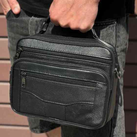 Качественная мужская сумка из натуральной кожи, сумка мессенджер, барсетка кожаная, сумка Киев