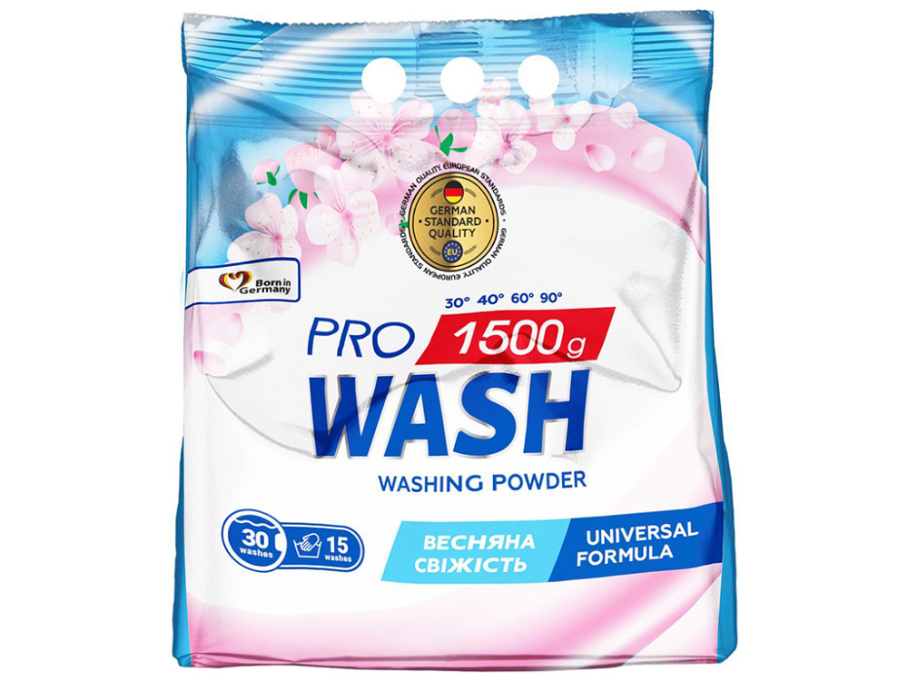 ProWash порошок для прання універсальний Весняна свіжість 1500г Гостомель - изображение 1
