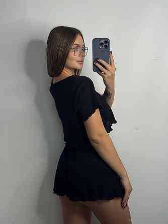 Женский трикотажный комплект для дома Черный M-L Харьков