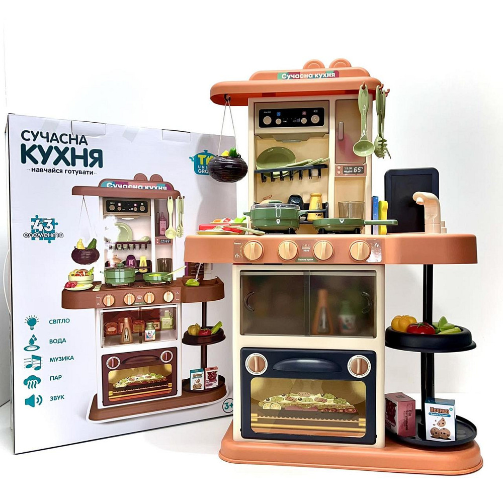 Дитяча кухня TK Group 889-184 тече вода, пар світлові і звукові ефекти Коралова Чернігів - фото 1