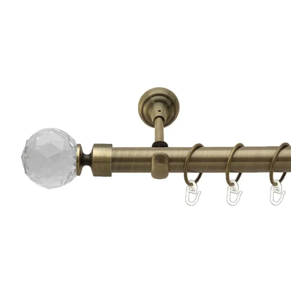 Карниз Orvit Люміера металевий однорядний відкритий Антик 25 мм 160 см (4223998) Львів - фото 1