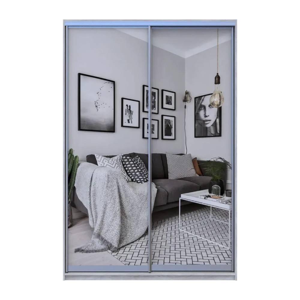 Шкаф купе Doros Сити Лайт Сосна Натти 2 Зеркала 150х45х225 (DRS-011963) Львов - изображение 5