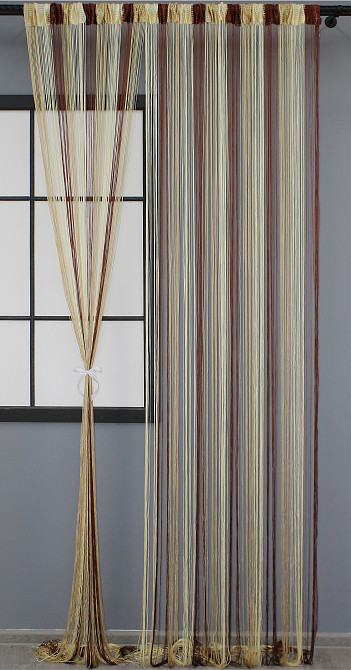 Штори-нитки "Кісея" Коричневий з бежевим 300х300см 1 шт (61-011) Київ - фото 2