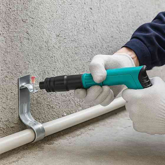 Цвяхозабивний пістолет + 100 цвяхів YT-35790 / Пістолет будівельно-монтажний / Пістолет цвяхозабивний Київ