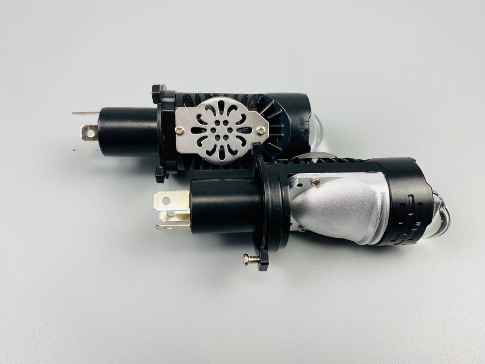 Лампа світлодіодна комплект 2 шт 12 V 65 W set (реальних ватів) LED + подвійна лінза + чітка світлотінева гр Мукачево - фото 2