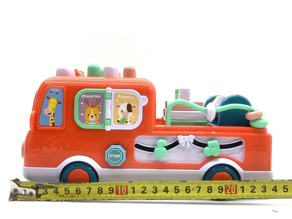 Музичний автобус TK Group українське озвучування казки пісні вірші сортер Червоний (10891) Чернигов - изображение 3