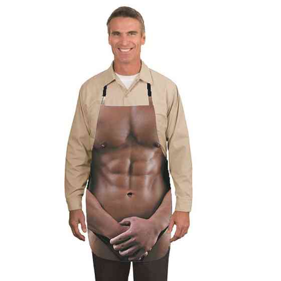 Фартух з приколом для чоловіків святковий 75 на 60 см коричневий Київ