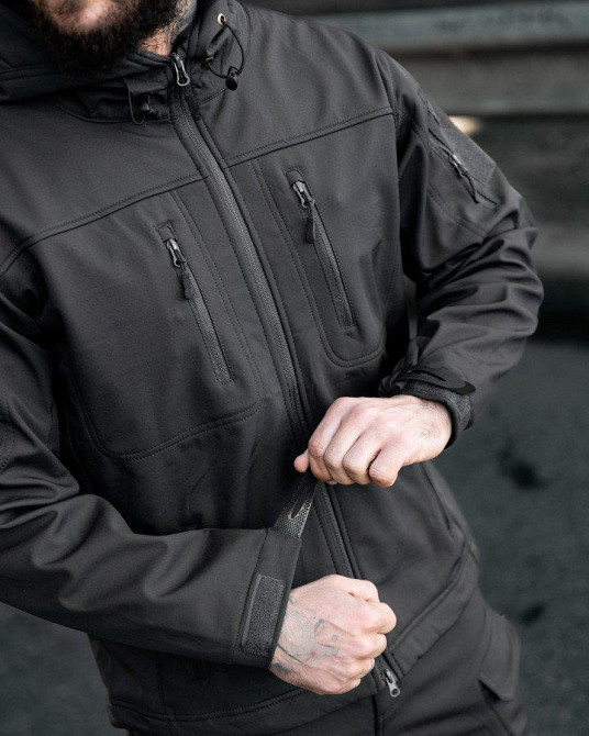 Міська тактична куртка MAXIMUS софтшел darck grey ПП7988 Одеса - фото 5