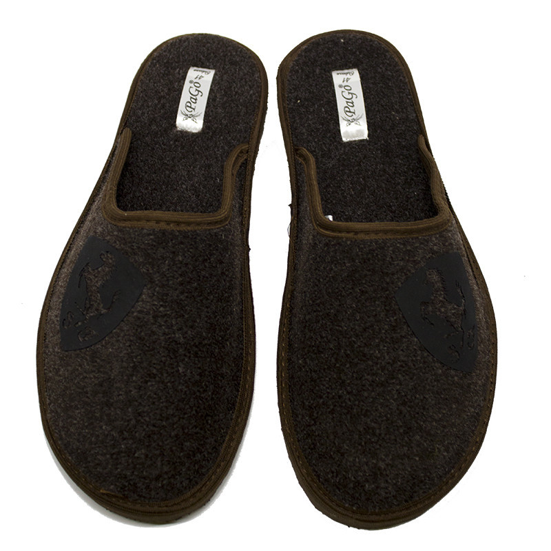 Тапочки чоловічі кімнатні з повсті "SF" коричневий Одесса - изображение 5