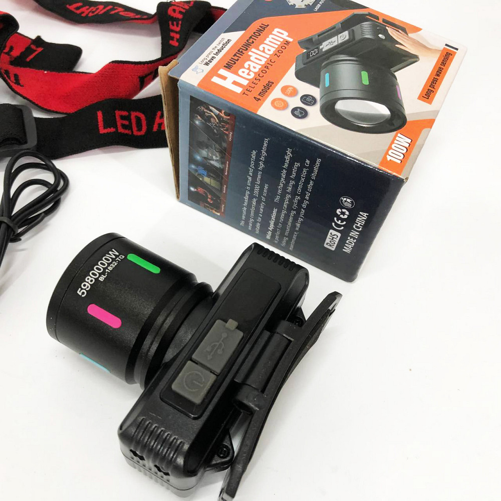Портативный светодиодный налобный фонарь KX-1832-TG, Головной фонарь аккумуляторный светодиодный мощный AO-25 Львов - изображение 4
