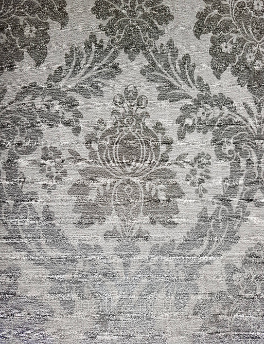 Шовільні на фрізеліні AS creation Perfect 1.06Х10 класика вензель дамаск сріблом на світлому бежевому Київ - фото 2