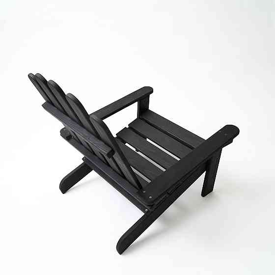 Кресло дачное деревянное складное шезлонг для зоны отдыха дома, дачи, сада, веранды из сосны, цвет черное Каменец-Подольский