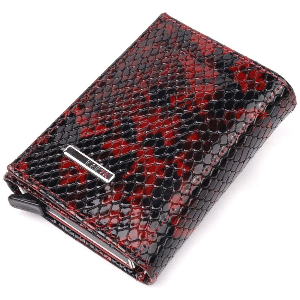 Візитниця з натуральної фактурної шкіри під змію KARYA 20984 Різнокольоровий Київ - фото 1