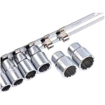 Набір головок Toptul на планці 12-гранні 1/4" 12шт. 4-13мм (GAAQ0801U-12) Вінниця