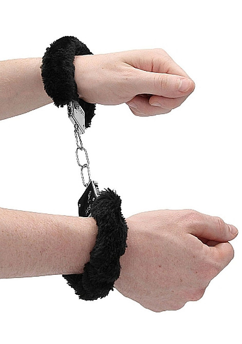 Наручники - Ouch! Beginner's Handcuffs Furry Black Sex Aura Київ - фото 6