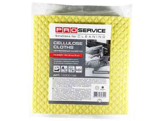Губчатая влагопоглощающая салфетка из натуральной целлюлозы 5шт (18*18) PRO (1 пачка) Харків