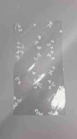 Пакет із малюнком для пакування подарунків (15*30) No380 (6) (ажурний) "Метелики" (100 шт.) Харків
