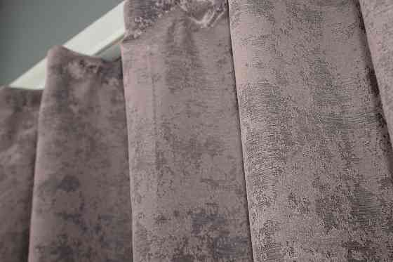 Комплект штор коротких VR-Textil Жаккард Sultan YL № 1210ш Серо-пудровый 130х170 см 2 шт (35-0073) Киев