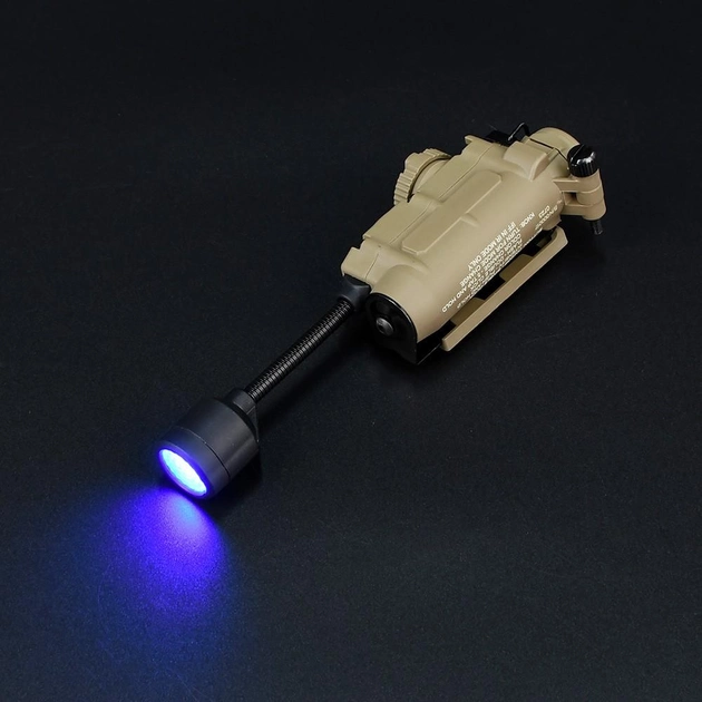 Тактический фонарь Sidewinder на шлем (белый + красный + зеленый + синий + ИК свет) картонная коробка Койот Винница - изображение 6