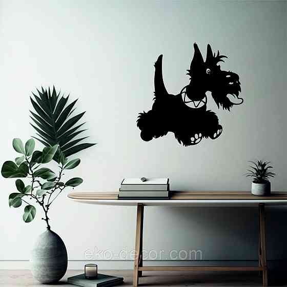 Декоративне настінне Панно «Шотланський тер'єр», Декор на стіну Чорний Київ