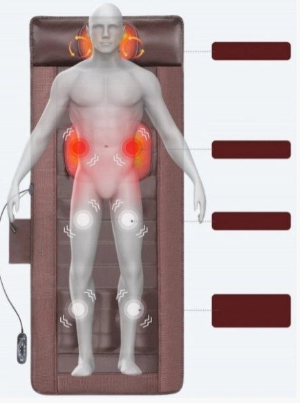 Масажна накидка матрац Benbo AM-311 (AM-301А) Масаж шиї і всього тіла з підігрівом Вінниця - фото 5