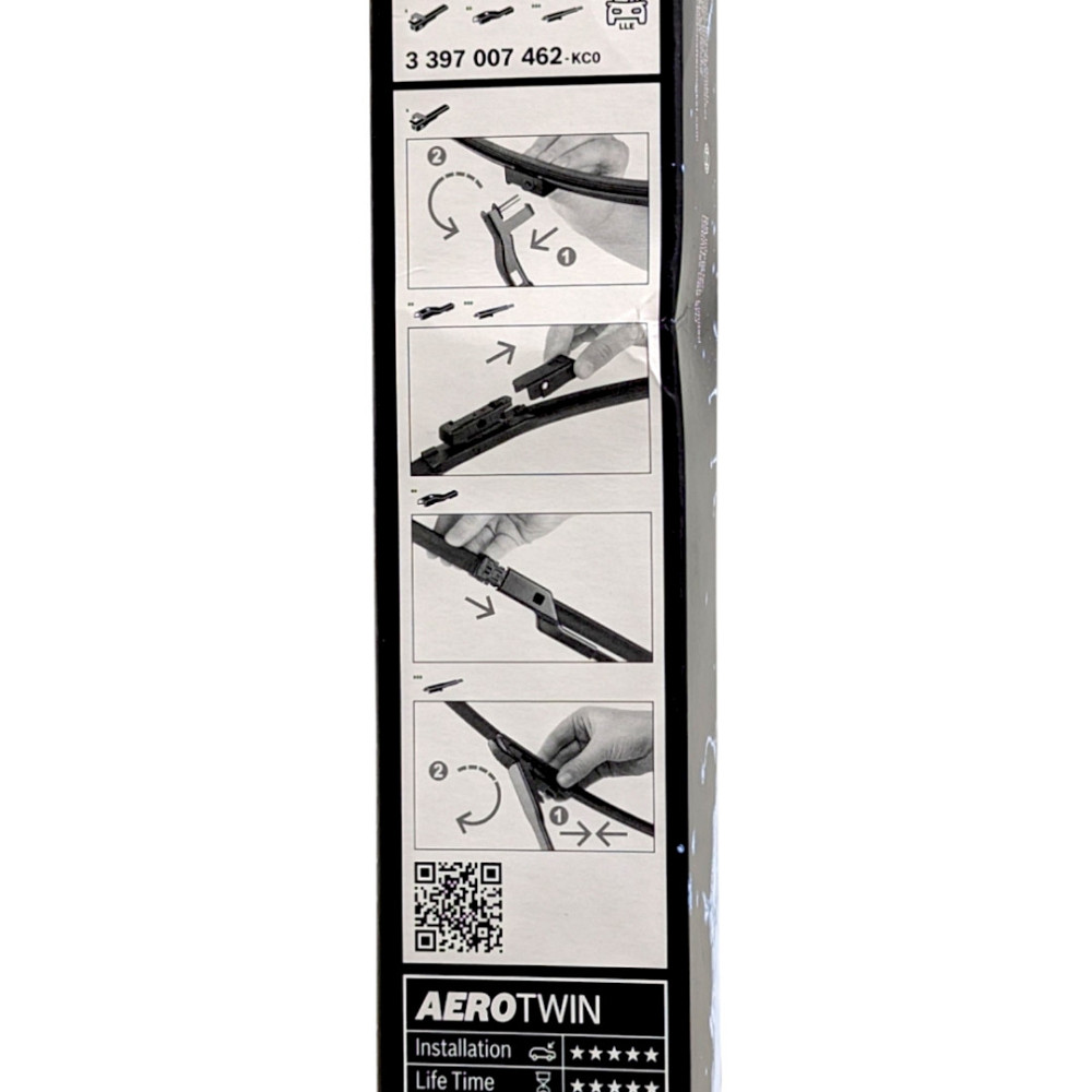 Щетки стеклоочистителя Aerotwin AM462S бескаркасные 600/475мм (2 шт) передние со спойлером Ковель - изображение 6