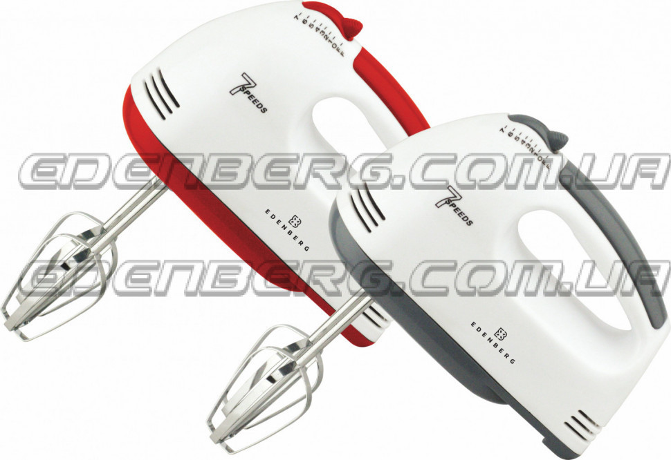 Ручной миксер EDENBERG EB-63331: 200 Вт, 7 скоростей, легкий и компактный для взбивания и смешивания 4 насадки Одесса - изображение 1