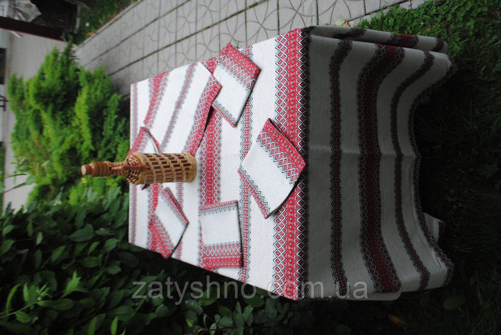 Скатертина на кухню, вишита, в українському стилі Київ - фото 5