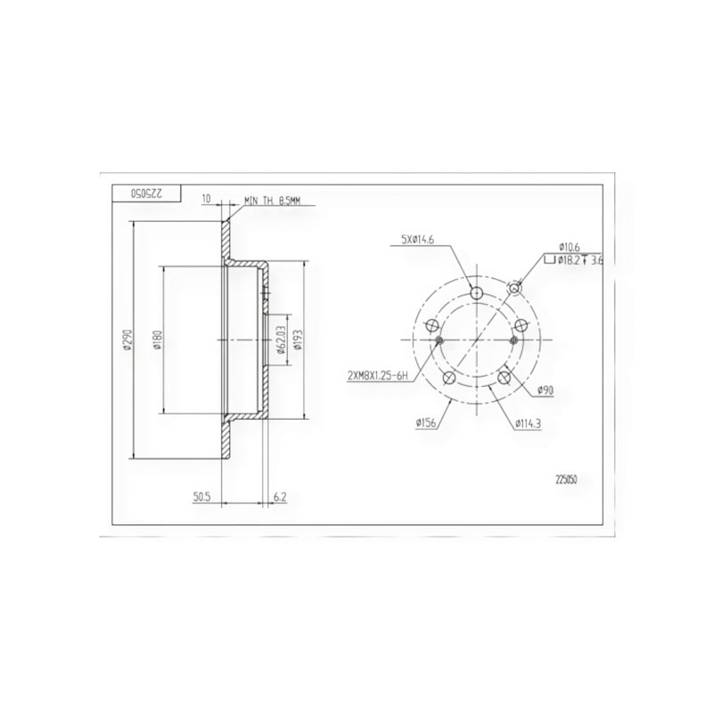Диск Toyota Corolla Verso (2001-2009) задній (d290x10mm) гальмівний Мукачево - фото 1
