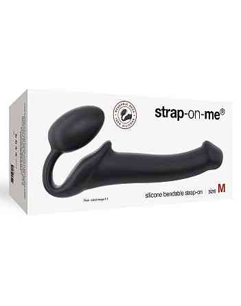 Безремневой страпон Strap-On-Me Black M, полностью регулируемый, диаметр 3,3см Sex Aura Киев