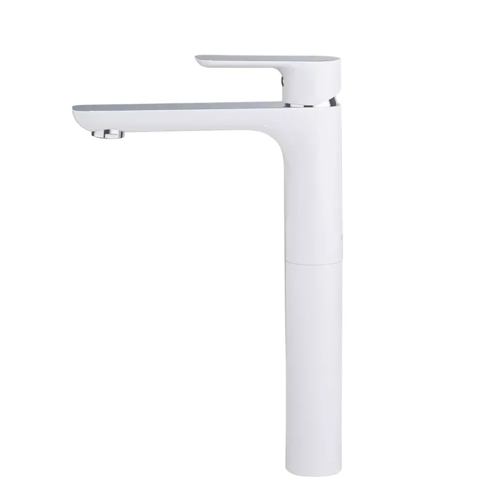 Змішувач для раковини високий GAPPO G1048-2 білий/хром Київ - фото 2