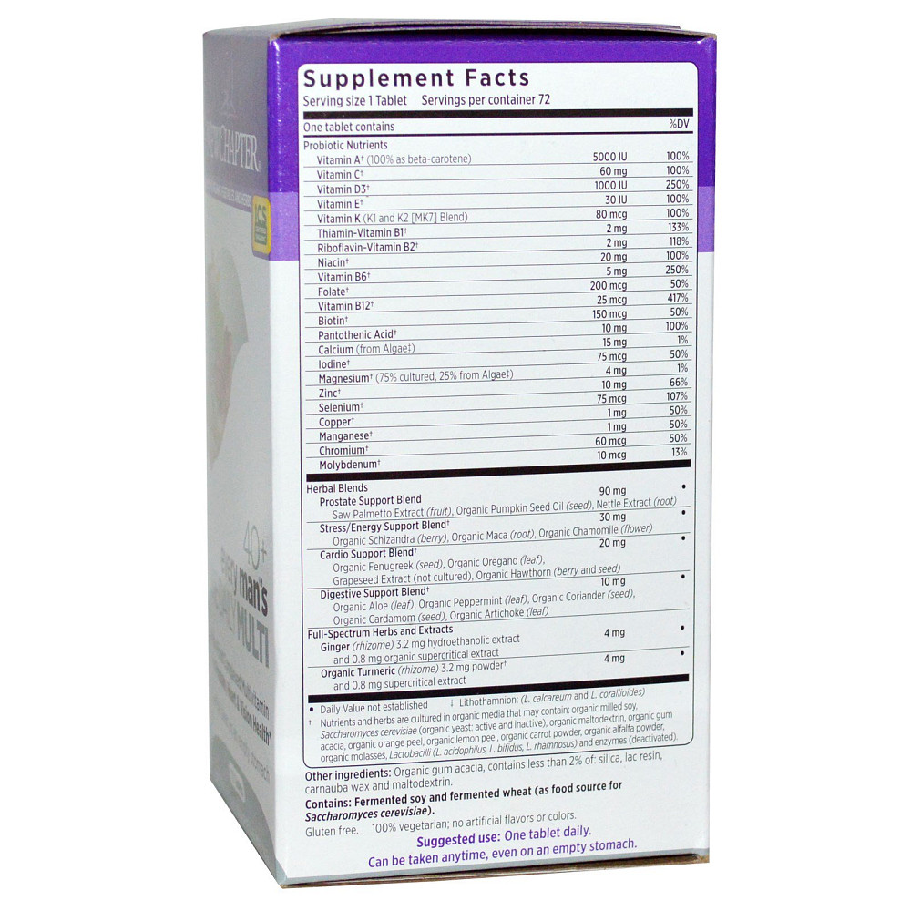 Мультивитаминный комплекс для мужчин 40+ (One daily multi) 24 таблеток Киев - изображение 3