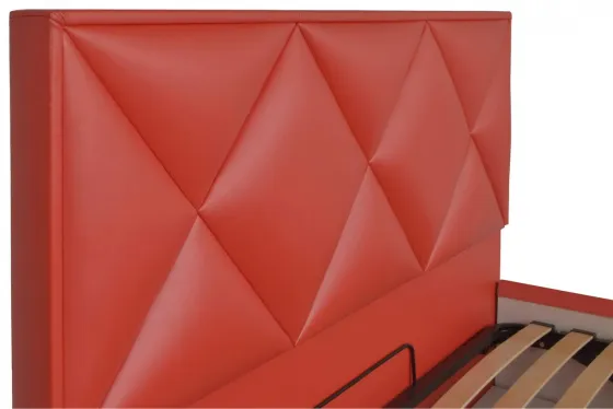 Ліжко Двоспальне Leeds VIP 180 х 190 см Boom 16 З додатковою металевою цільнозварною рамою Червоний Київ