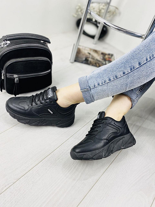 Кроссовки женские SIYING черные эко-шкіра 38р.-23,2см 39р.-23,8см (2616) Коломыя - изображение 7