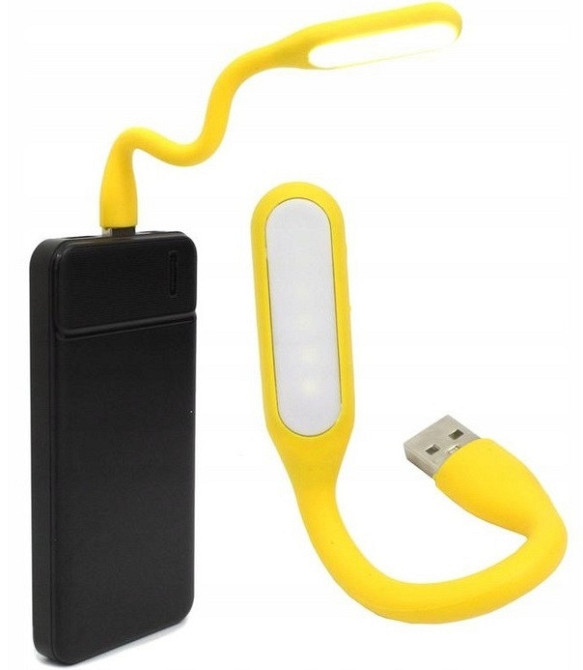 Світлодіодна USB Лампа гнутка 17 см Led Light для ноутбуків та повербанків Yellow Нововолинськ - фото 1